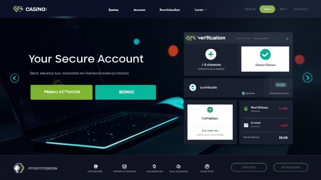 Accountdashboard met veilige bonusactivatie en verificatie